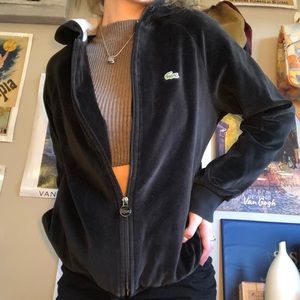 Lacoste velvet hoodie